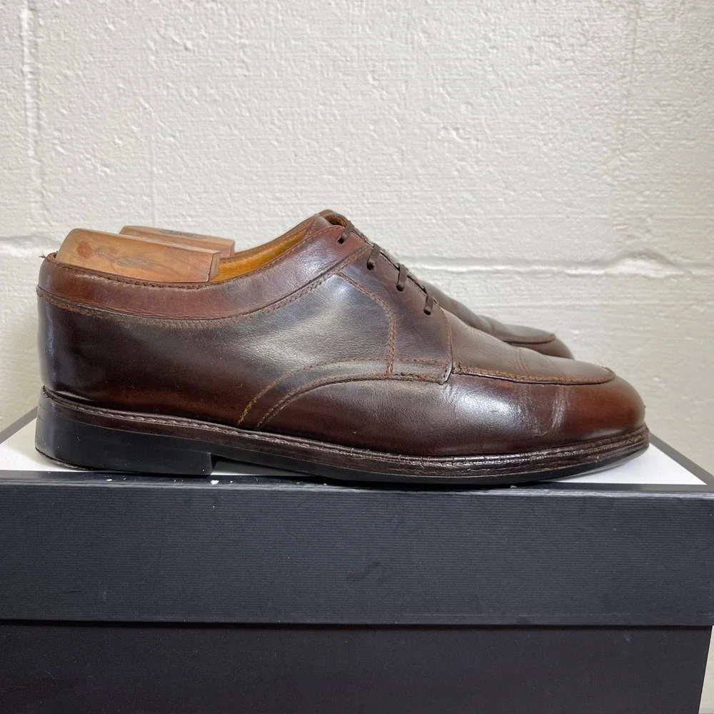 Cole‎ Haan 6351 Brown Leather Split Toe Oxford Dress Shoes Lace up Men's 11 W